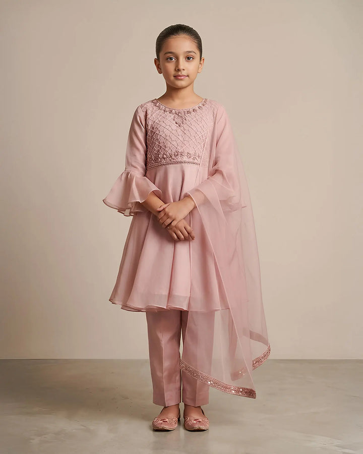 Kids Chiffon Frock | 4089 Sha Posh Textile