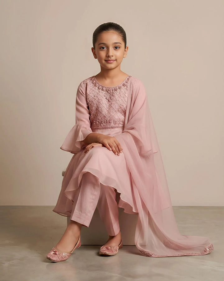 Kids Chiffon Frock | 4089 Sha Posh Textile