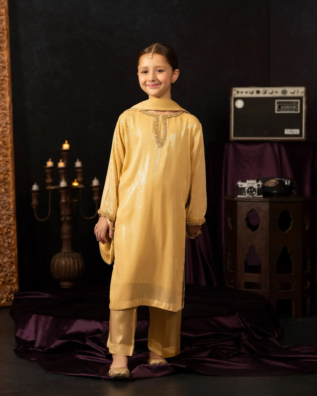 Kids Danedar Chiffon 3PC | 1178 Sha Posh Textile