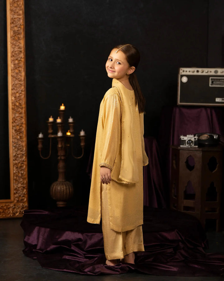 Kids Danedar Chiffon 3PC | 1178 Sha Posh Textile
