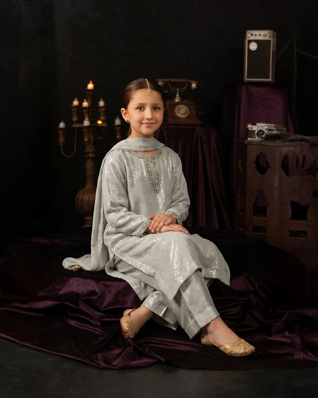 Kids Danedar Chiffon 3PC | 1178 Sha Posh Textile