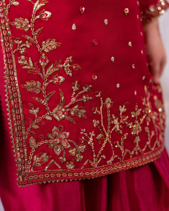 Kids Danedar Chiffon 3PC | 1337 Sha Posh Textile