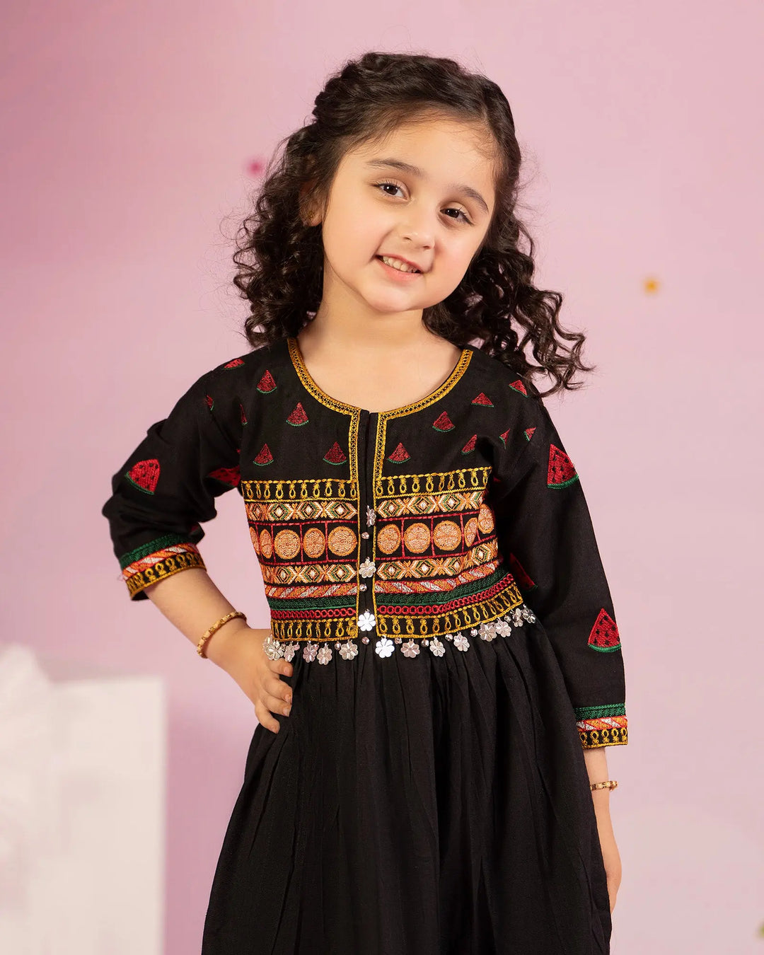 Kids Jacquard Cotton Frock | 17450 Sha Posh Textile