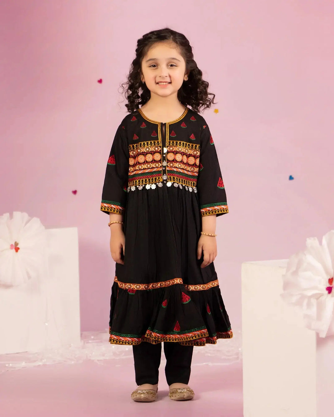 Kids Jacquard Cotton Frock | 17450 Sha Posh Textile