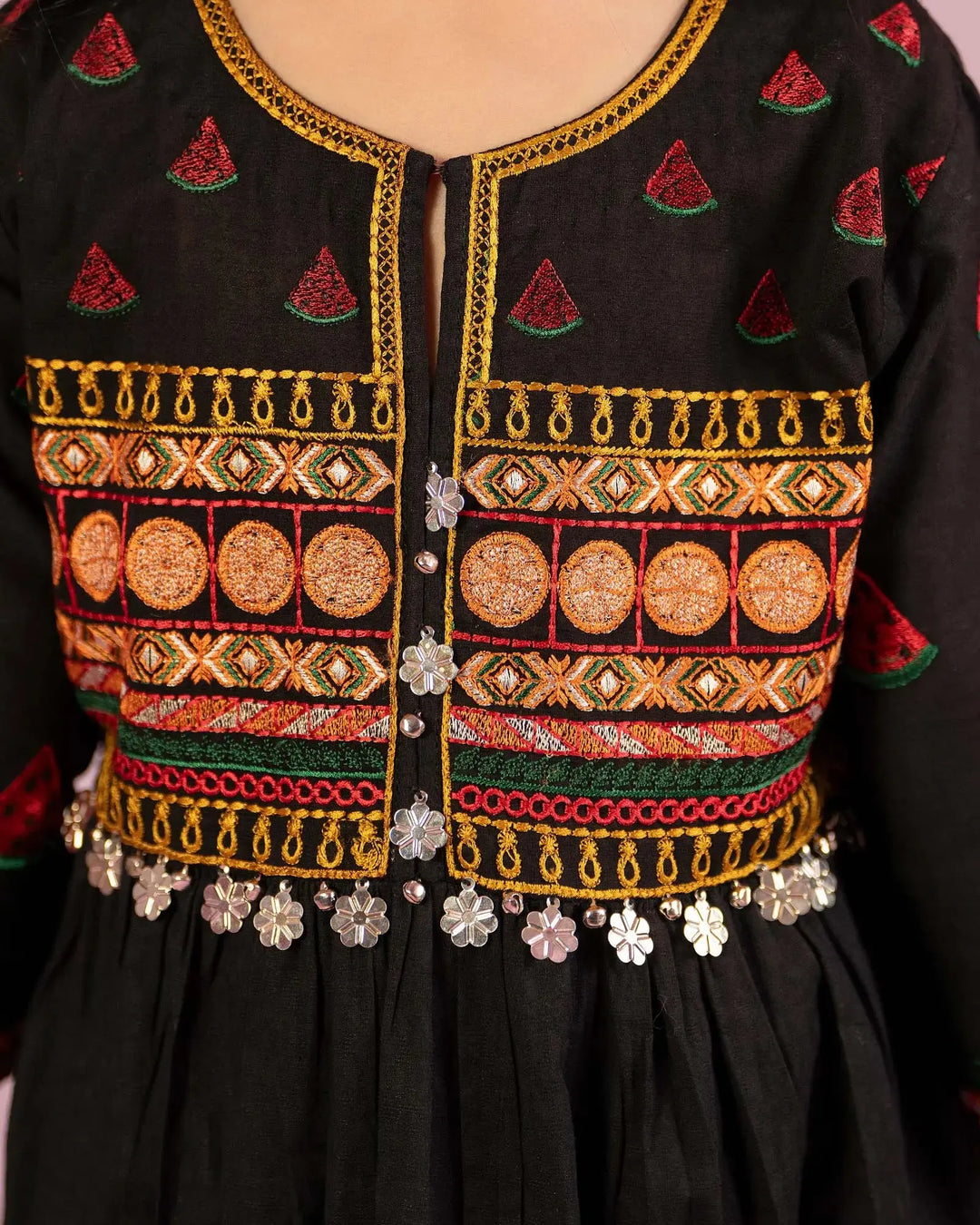 Kids Jacquard Cotton Frock | 17450 Sha Posh Textile