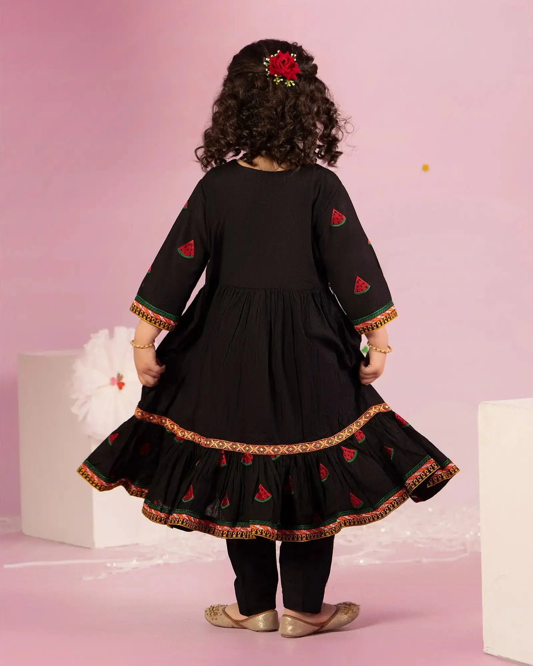 Kids Jacquard Cotton Frock | 17450 Sha Posh Textile