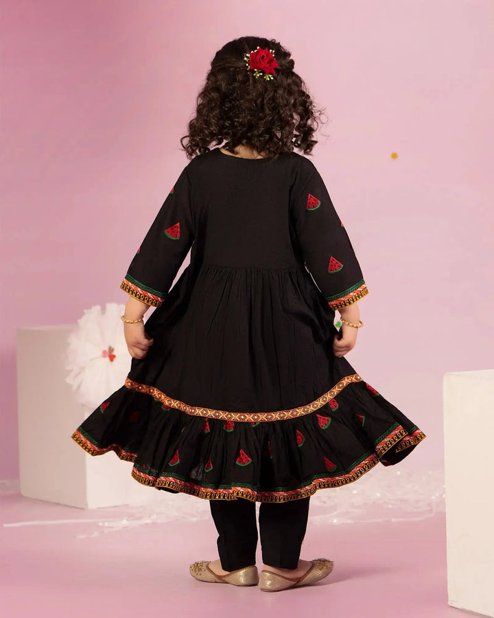 Kids Jacquard Cotton Frock | 17450 Sha Posh Textile