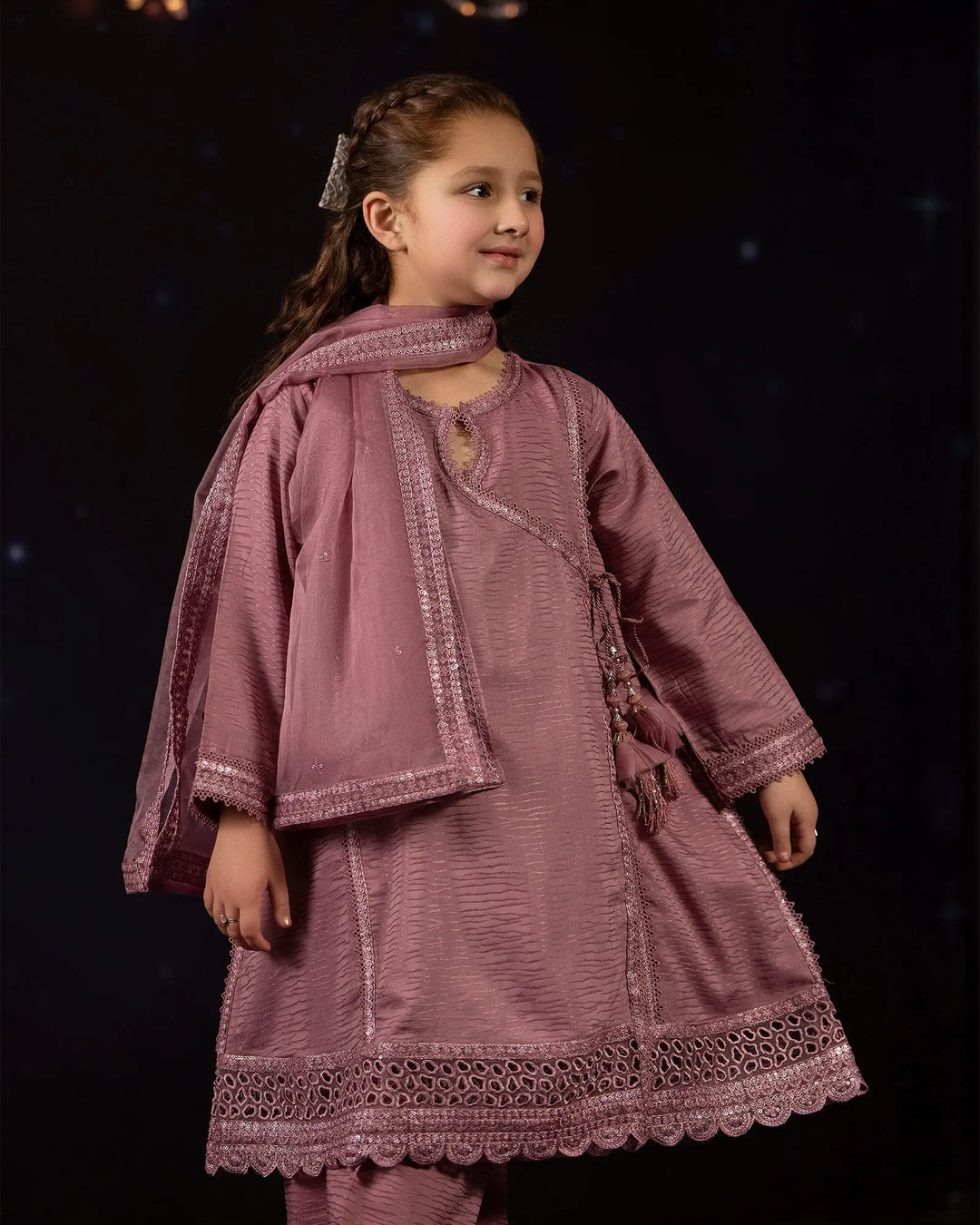 Kids Jacquard Cotton Viscose Frock | 17410 Sha Posh Textile
