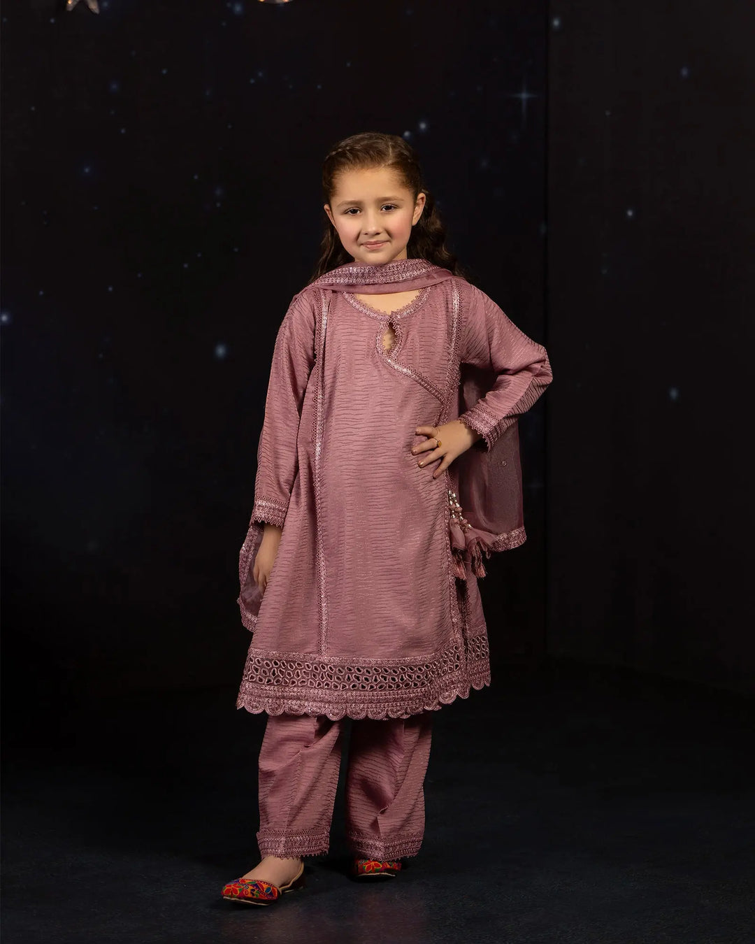 Kids Jacquard Cotton Viscose Frock | 17410 Sha Posh Textile