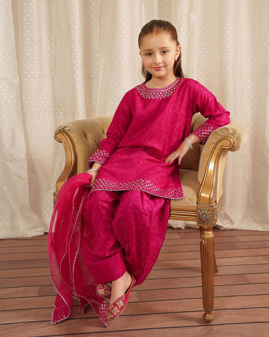 Kids Jacquard Viscose 3PC | 1330 Sha Posh Textile