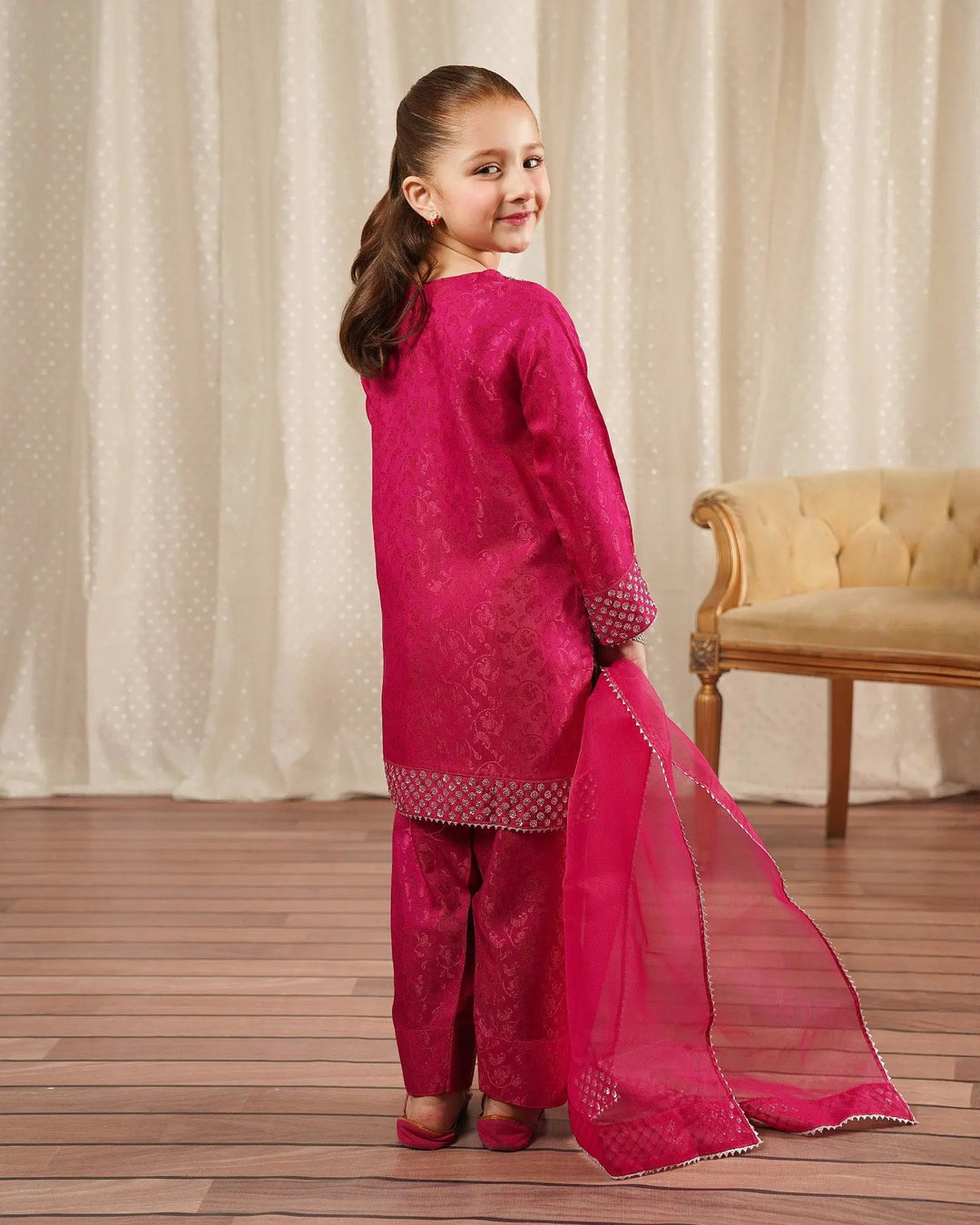 Kids Jacquard Viscose 3PC | 1330 Sha Posh Textile