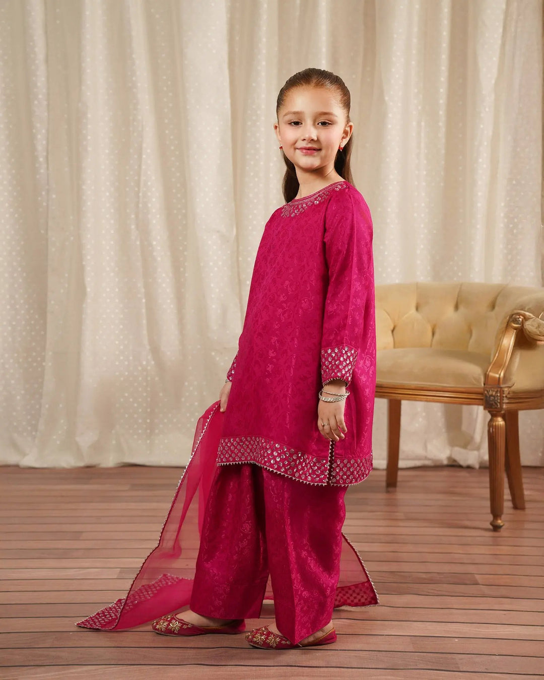Kids Jacquard Viscose 3PC | 1330 Sha Posh Textile
