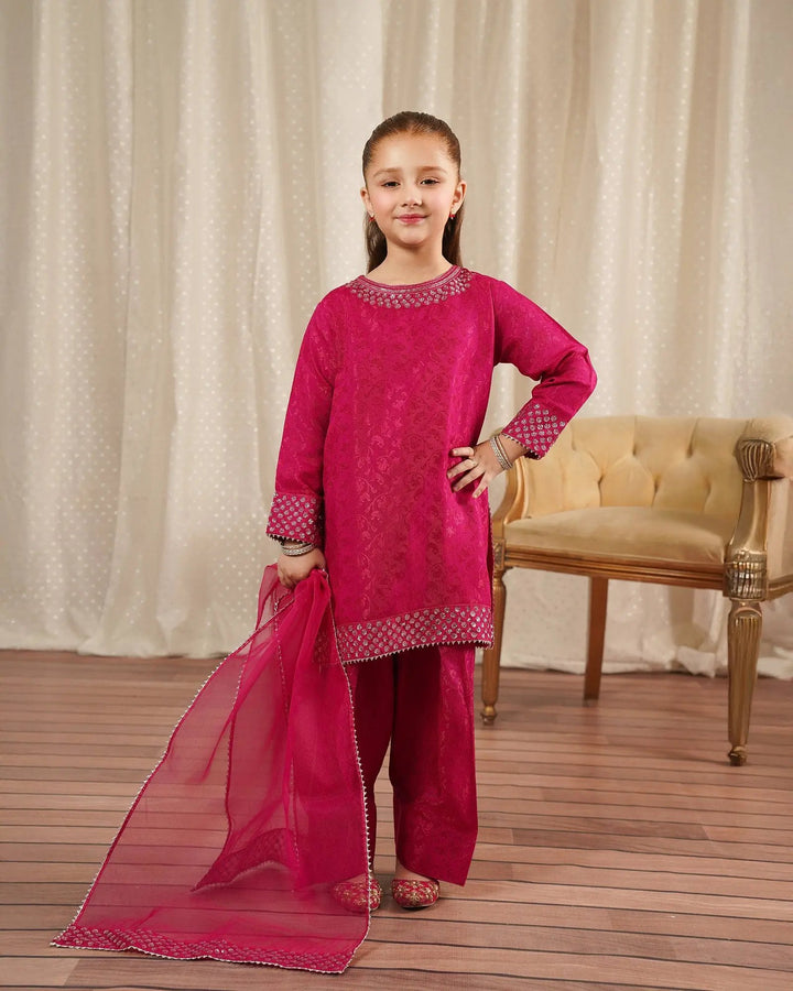 Kids Jacquard Viscose 3PC | 1330 Sha Posh Textile