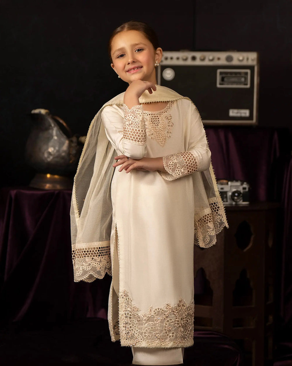 Kids Korean Raw Silk 3PC | 1204 Sha Posh Textile