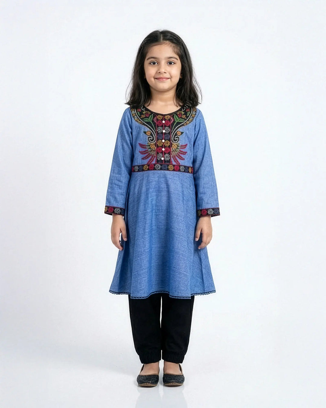 Kids Lawn Frock | 17412 Sha Posh Textile