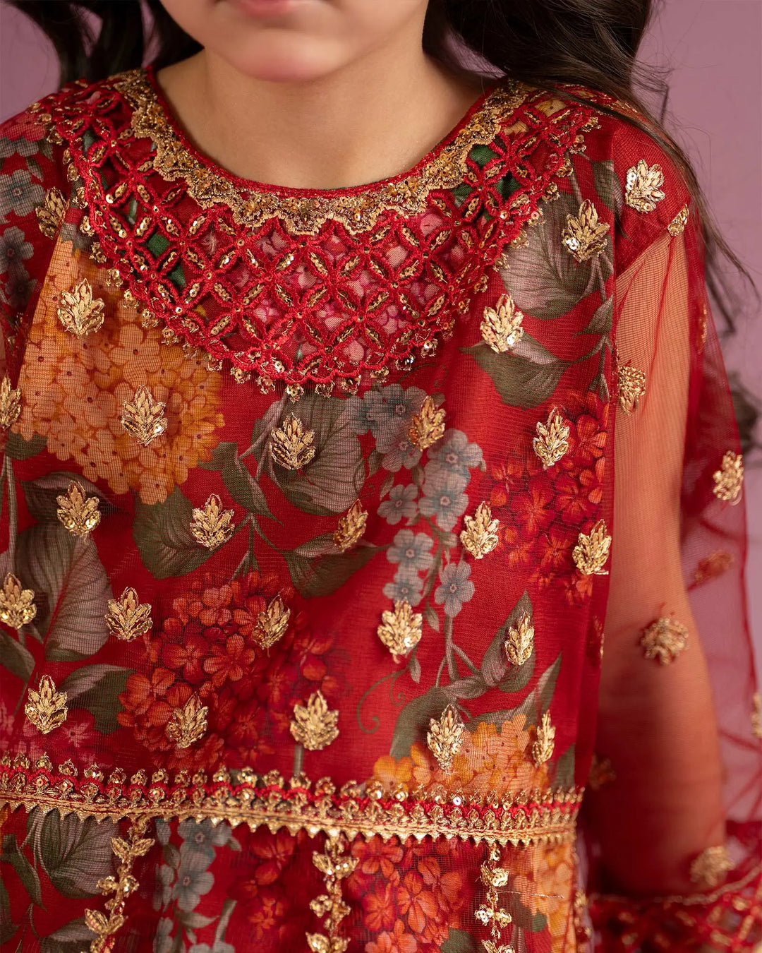 Kids Net Frock | 1160 Sha Posh Textile