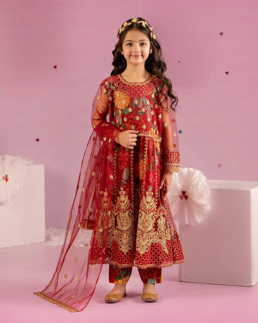 Kids Net Frock | 1160 Sha Posh Textile