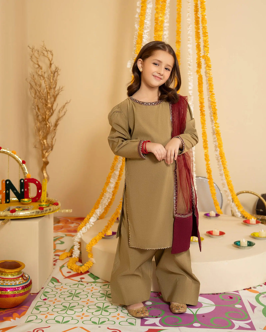 Kids Plain Paper Katan 3PC | 1179 Sha Posh Textile