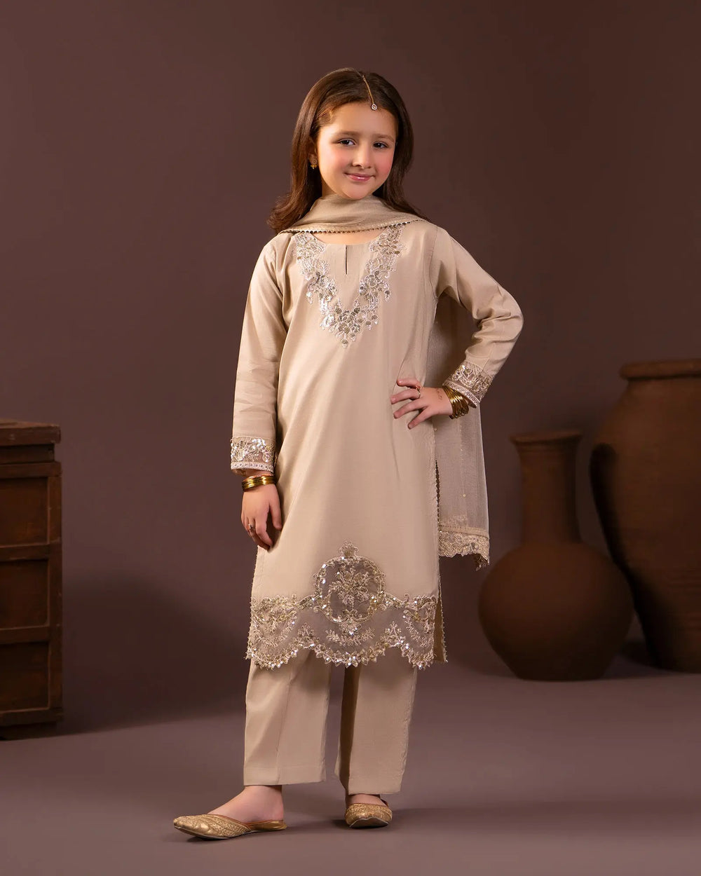 Kids Plain Paper Katan 3PC | 1192 Sha Posh Textile