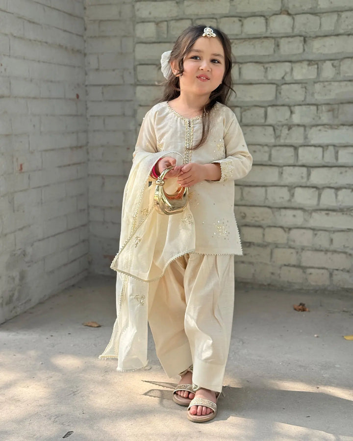 Kids Plain Paper Katan 3PC | 4126 Sha Posh Textile
