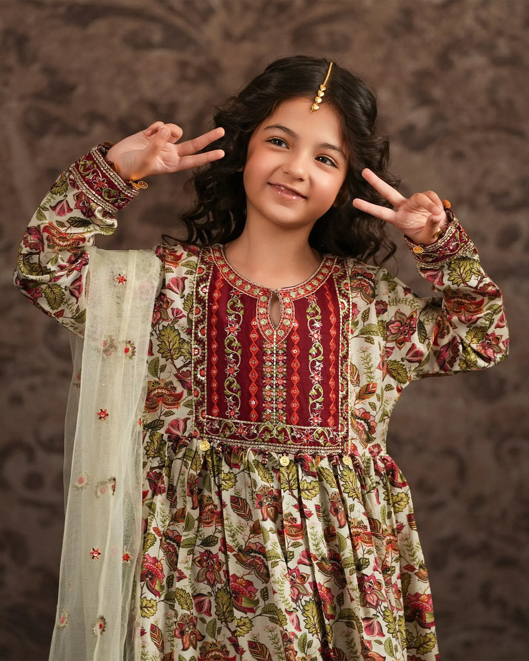 Kids Raw Silk Frock | 1319 - Sha Posh Textile