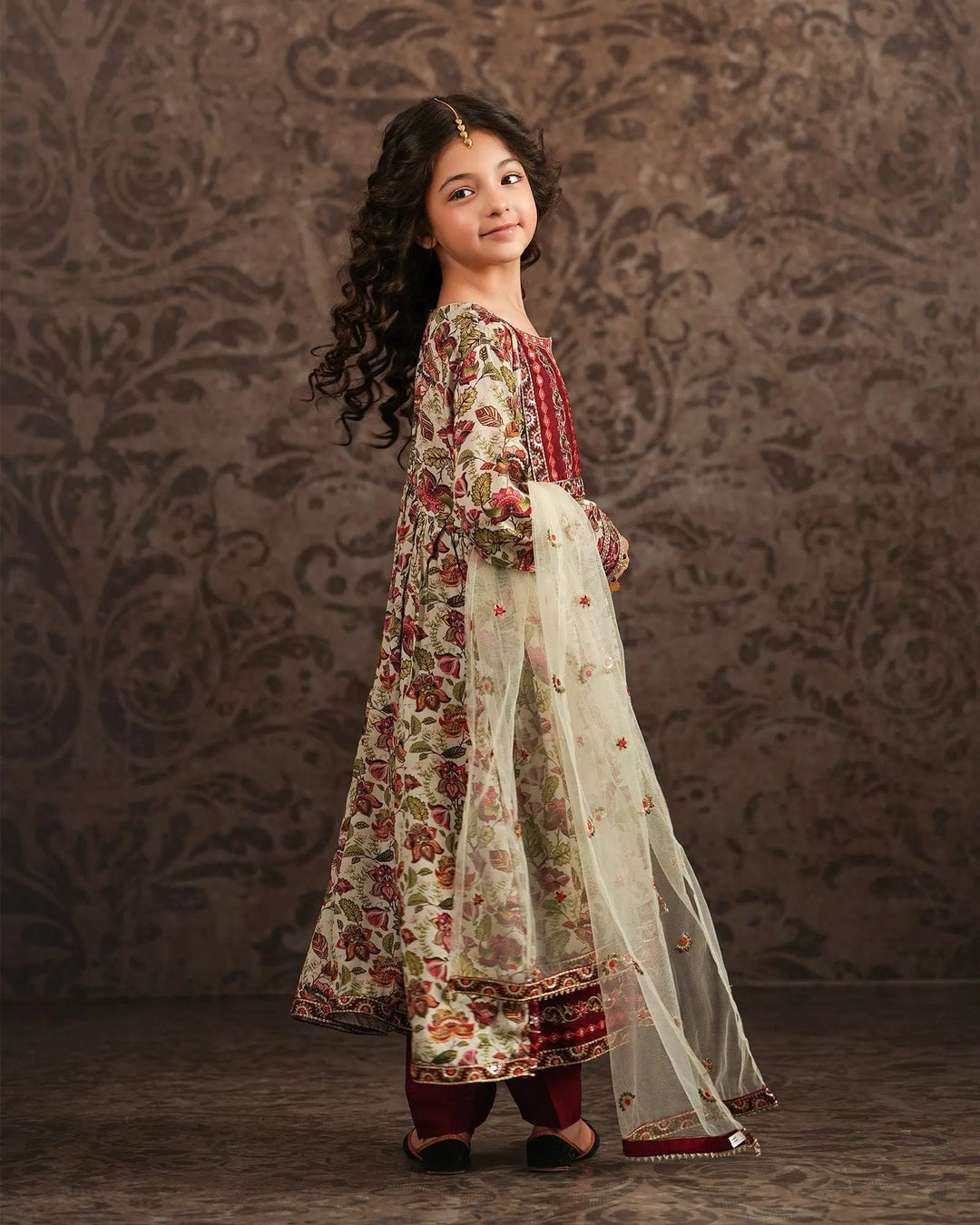 Kids Raw Silk Frock | 1319 - Sha Posh Textile