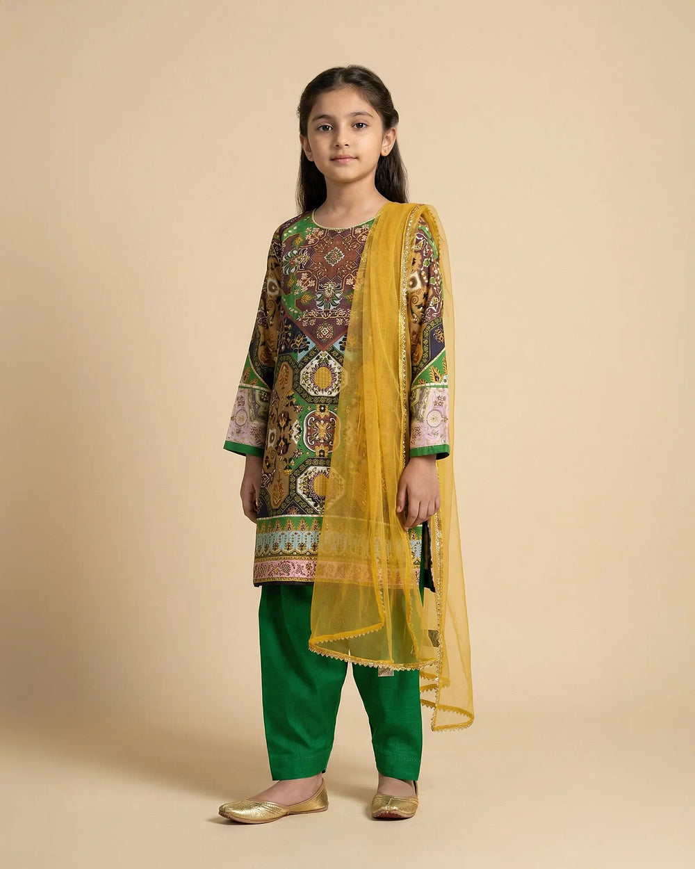 Kids Shine Raw Silk 3PC | 16413 Sha Posh Textile