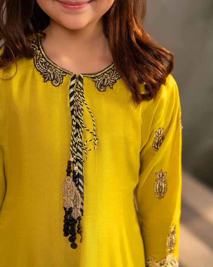 Kids Shine Raw Silk Frock | 9743 Sha Posh Textile