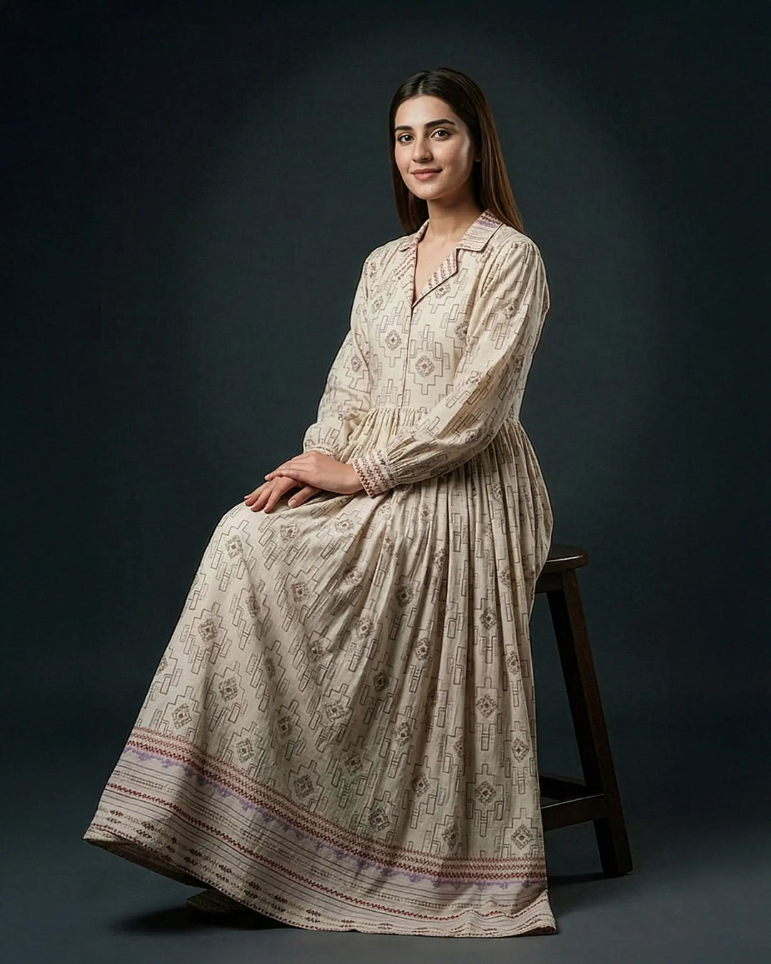 Lawn Maxi | 17454 Sha Posh Textile
