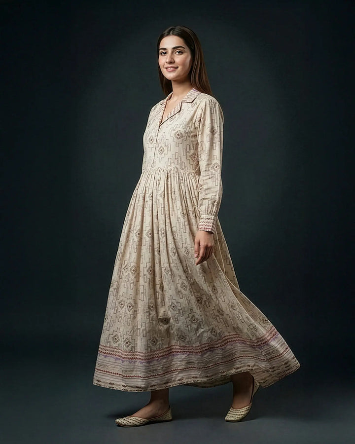 Lawn Maxi | 17454 Sha Posh Textile