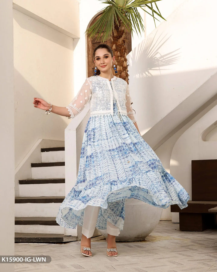 Lawn Printed Shirt | 15900-IG-LWN Sha Posh Textile