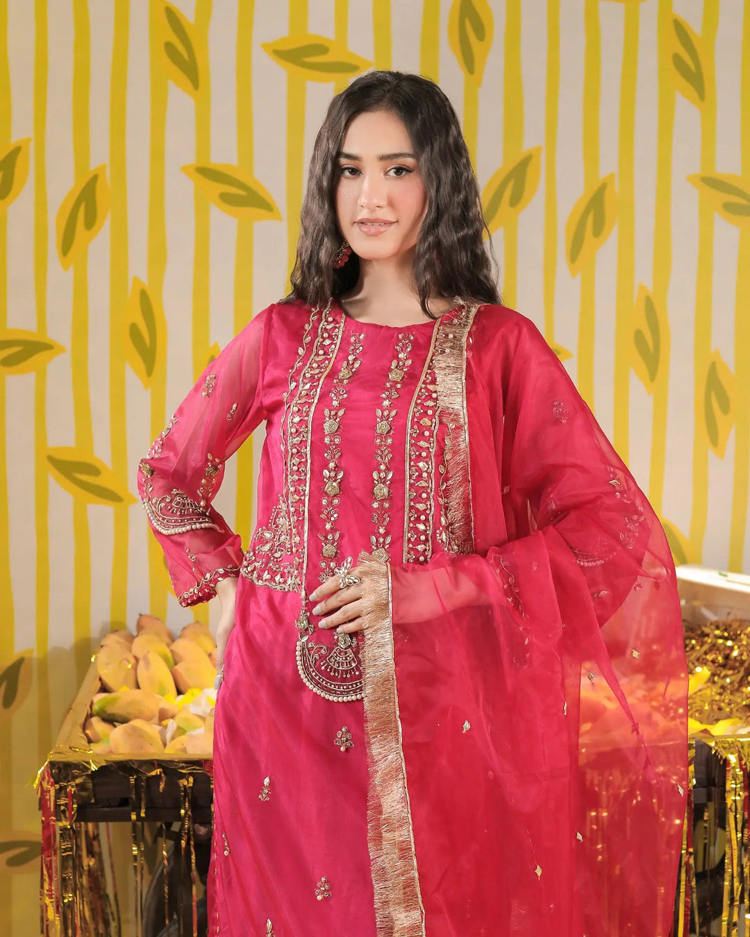 Organza 3 Piece – Luxe, Sheer & Festive Attire
