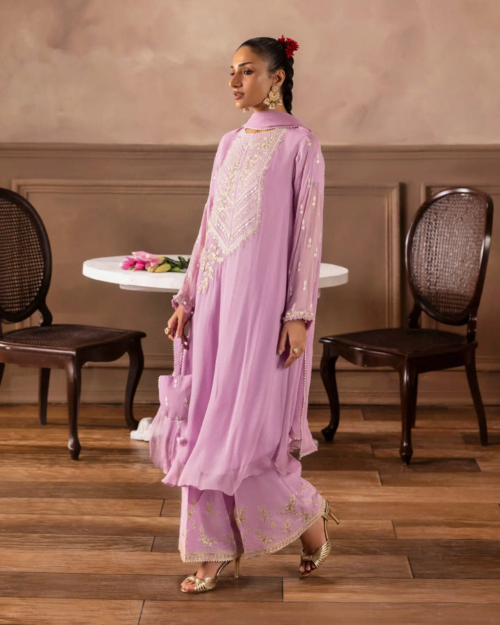 Pista Embroidered Chiffon 3 Piece Suit For Women Sha Posh Textile
