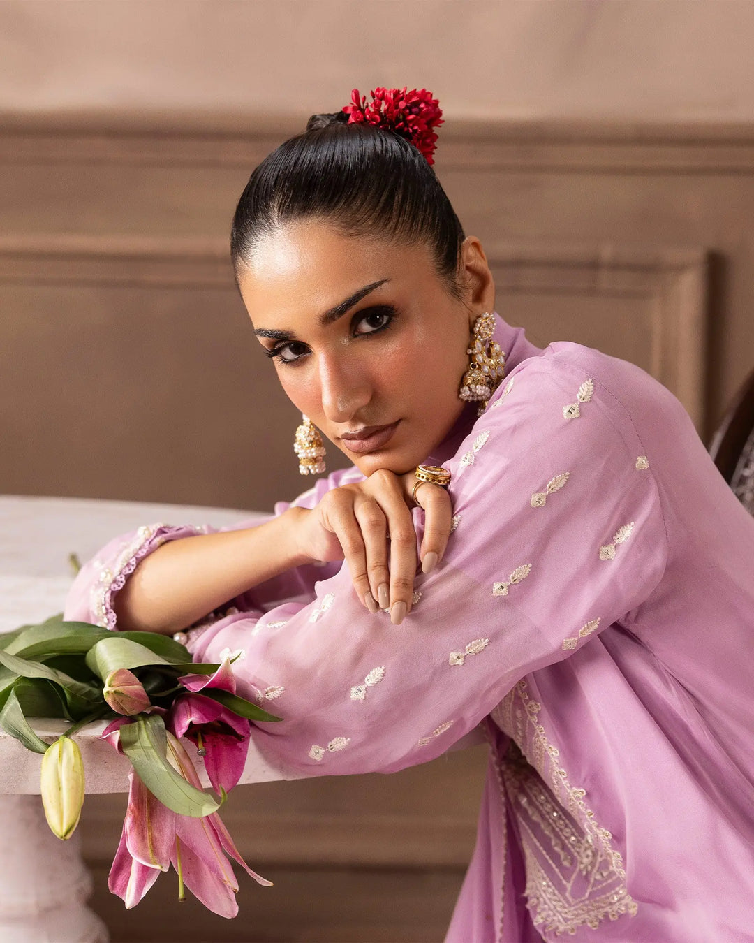 Pista Embroidered Chiffon 3 Piece Suit For Women Sha Posh Textile