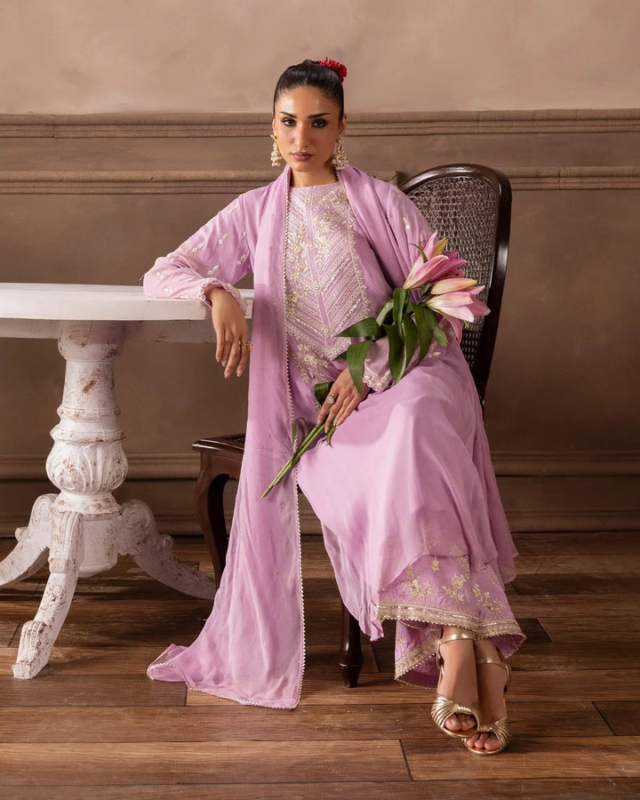 Pista Embroidered Chiffon 3 Piece Suit For Women Sha Posh Textile