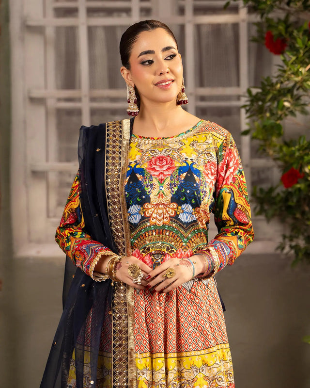 Plain Chambray Katan 3PC | 9742 Sha Posh Textile