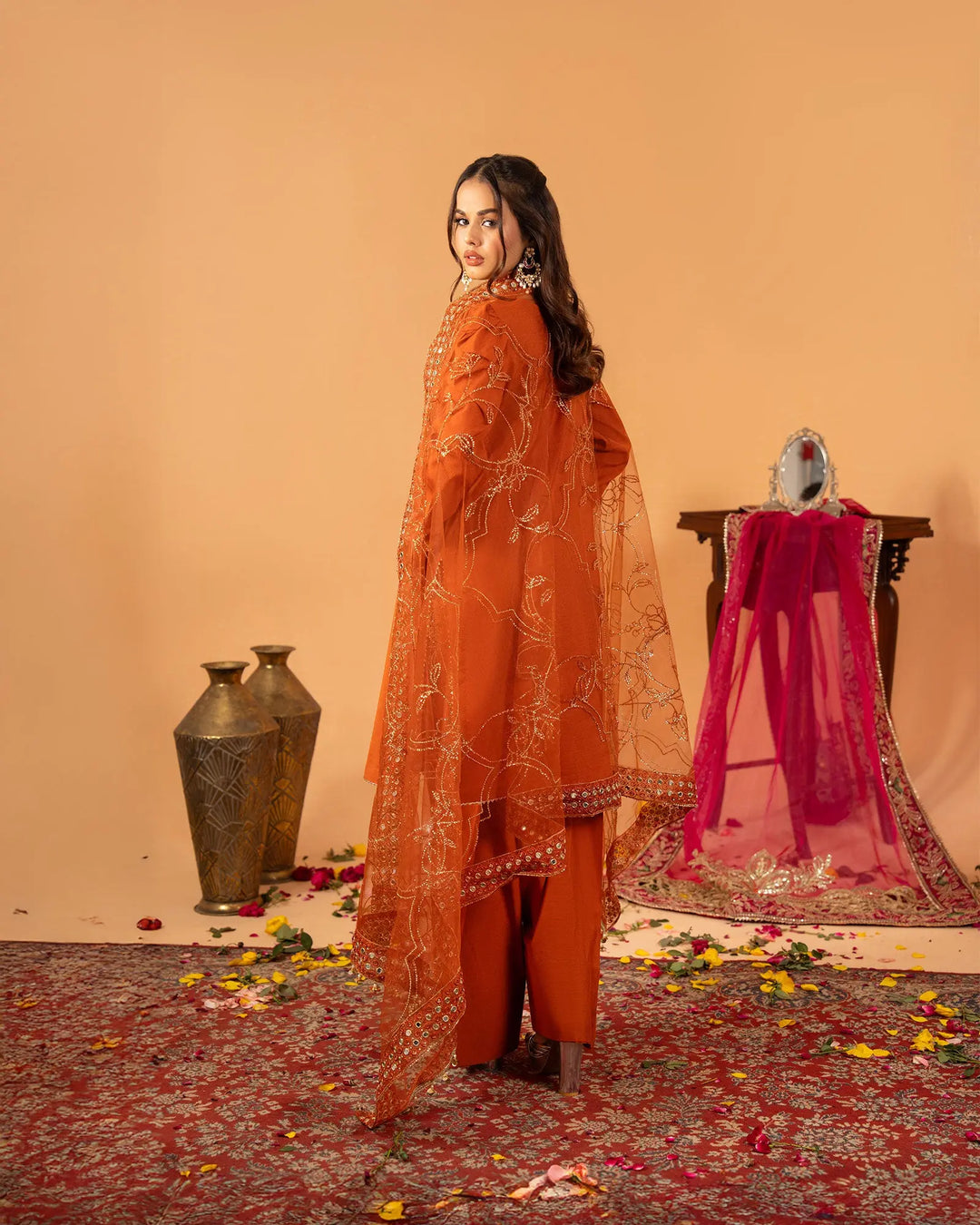 3 Piece Plain Paper Katan Suit Stitched | 1142-ST-P.P.KTN - Sha Posh Textile