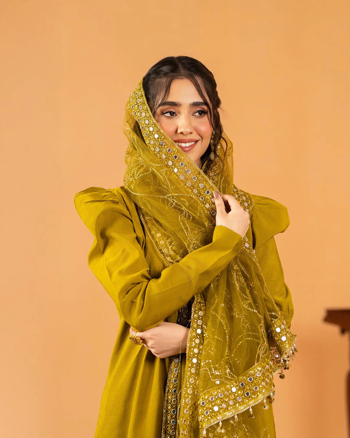 3 Piece Plain Paper Katan Suit Stitched | 1142-ST-P.P.KTN - Sha Posh Textile