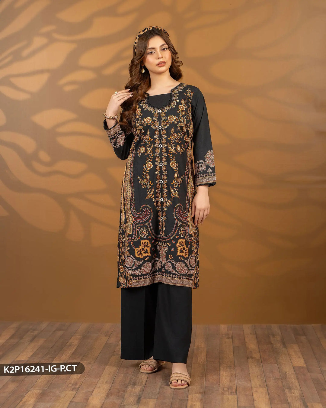 Popline Cotton Printed Suit | 16241-IG-P.CT - Sha Posh Textile