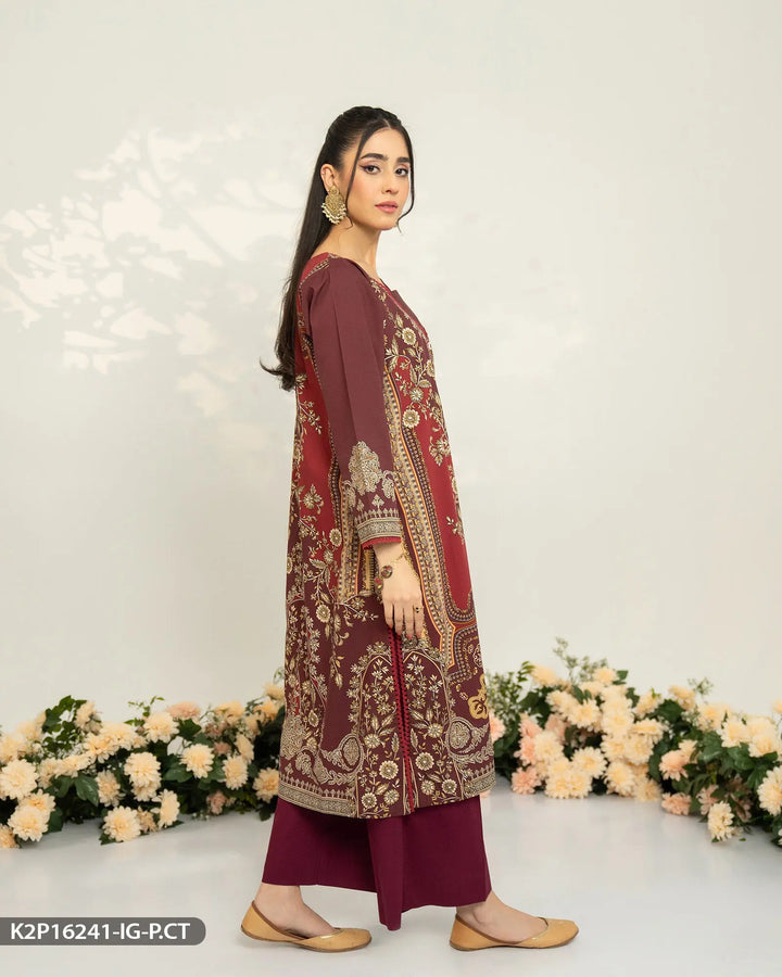 Popline Cotton Printed Suit | 16241-IG-P.CT - Sha Posh Textile