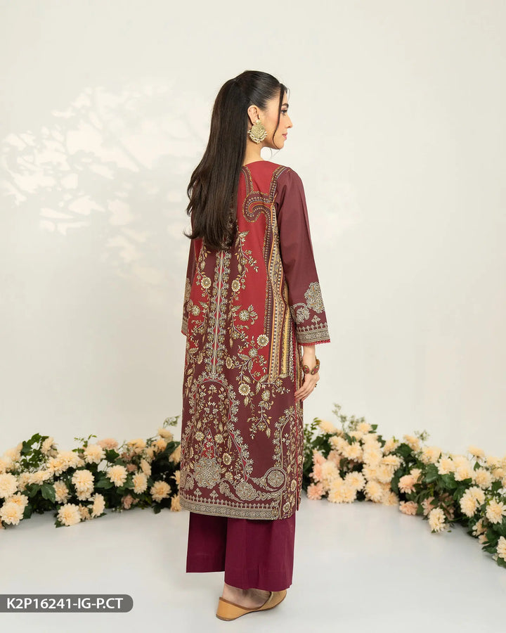 Popline Cotton Printed Suit | 16241-IG-P.CT - Sha Posh Textile