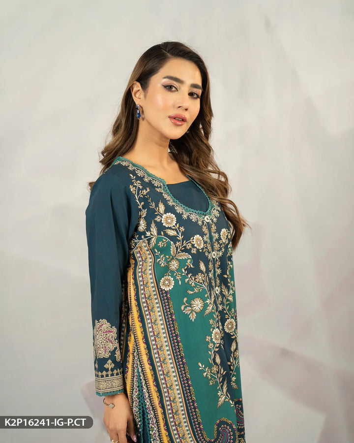 Popline Cotton Printed Suit | 16241-IG-P.CT - Sha Posh Textile
