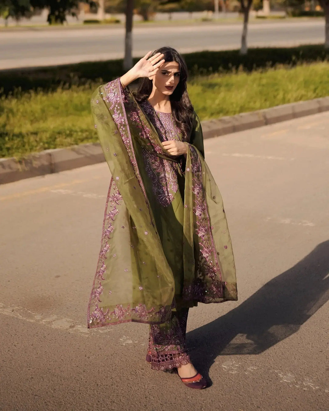 3 Piece Silk Suit Stitched | 1306-NA-SLK Sha Posh Textile