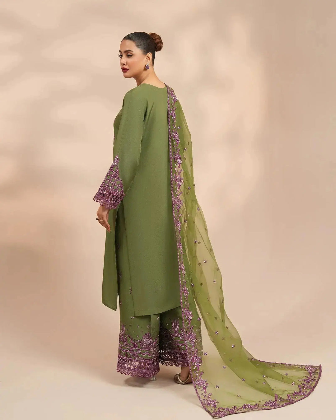 3 Piece Silk Suit Stitched | 1306-NA-SLK Sha Posh Textile