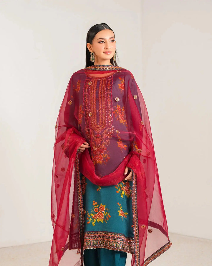 3-Piece Ready-to-Wear Raw Silk Suit | 4093-SJ-RWS Sha Posh Textile