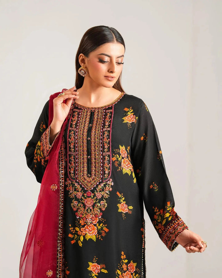 3-Piece Ready-to-Wear Raw Silk Suit | 4093-SJ-RWS Sha Posh Textile