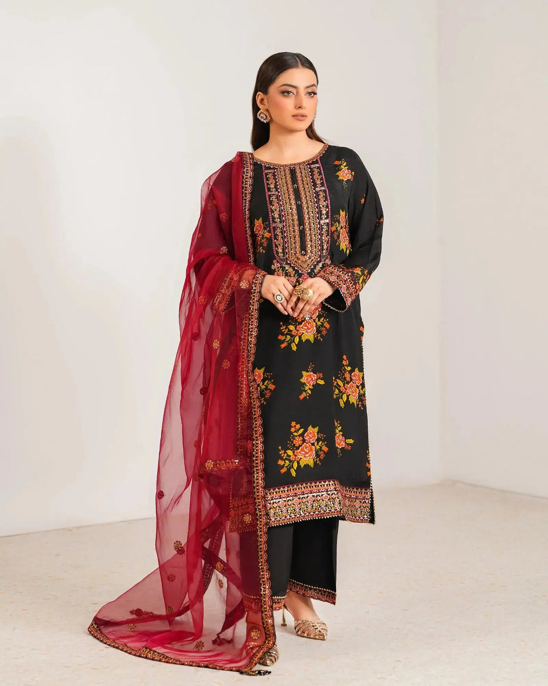 3-Piece Ready-to-Wear Raw Silk Suit | 4093-SJ-RWS Sha Posh Textile