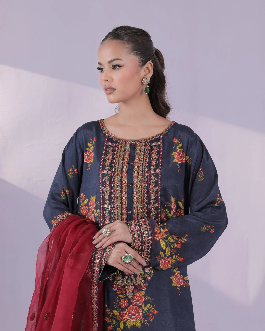 Raw Silk 3 PC | 4093 Sha Posh Textile