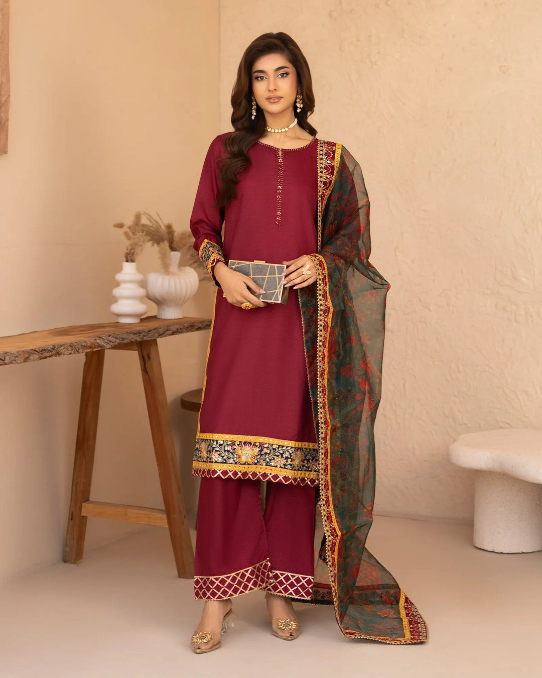 Raw Silk 3PC | 1335 Sha Posh Textile