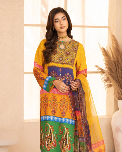 Raw Silk 3PC | 16409 Sha Posh Textile